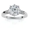 Pompeii3 1ct Crown Setting Diamond Engagement Ring 14k Gold Or Platinum Lab Grown In Silver