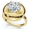 Pompeii3 1ct Diamond Bezel Stackable Button Engagement Ring 14k Gold Or Pt Lab Grown In Multi