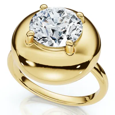 Pompeii3 1ct Diamond Bezel Stackable Button Engagement Ring 14k Gold Or Pt Lab Grown In Multi