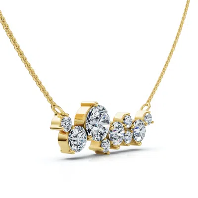 Pompeii3 1ct Diamond Constellation Pendant Lab Grown 18" Chain Ef/vs In Gold