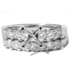 Pompeii3 1ct Diamond Engagement Matching Wedding Ring Setting In Silver