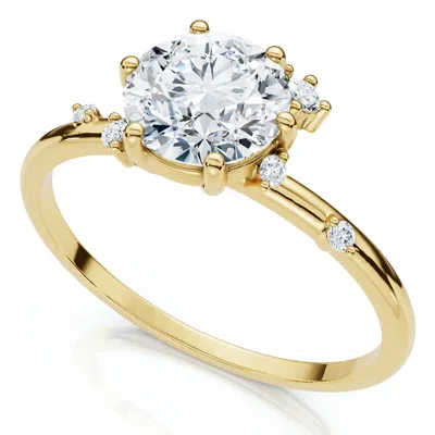 Pompeii3 1ct Diamond Flame Engagement Ring 14k Gold Lab Grown Ef/vs