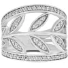 Pompeii3 1ct Diamond Floral Knuckle Ring 14k White Gold Size Selectable In Multi