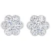 Pompeii3 1ct Diamond Floral Shape Studs Lab Grown Earrings White Or Yellow Gold In White