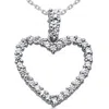 Pompeii3 1ct Diamond Heart Pendant 14k White Gold Necklace In Multi