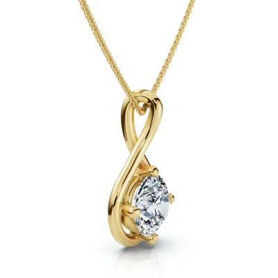Pompeii3 1ct Diamond Infinity Pendant 14k Gold Necklace 18" Lab Grown Ef/vs