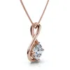 Pompeii3 1ct Diamond Infinity Pendant 14k Gold Necklace 18" Lab Grown Ef/vs In Multi