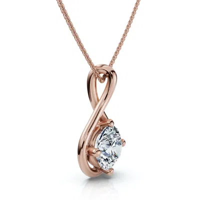 Pompeii3 1ct Diamond Infinity Pendant 14k Gold Necklace 18" Lab Grown Ef/vs In Multi