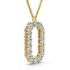 Pompeii3 1ct Diamond Initial "0" Pendant 14k Gold 18" Necklace Lab Grown 5/8" Tall In Gold