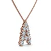 Pompeii3 1ct Diamond Initial "a" Pendant 14k Gold 18" Necklace Lab Grown 5/8" Tall In Multi