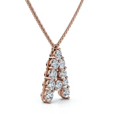 Pompeii3 1ct Diamond Initial "a" Pendant 14k Gold 18" Necklace Lab Grown 5/8" Tall In Multi