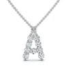 Pompeii3 1ct Diamond Initial "a" Pendant 14k Gold 18" Necklace Lab Grown 5/8" Tall In White