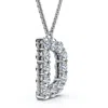 Pompeii3 1ct Diamond Initial "d" Pendant 14k Gold 18" Necklace Lab Grown 5/8" Tall In Metallic