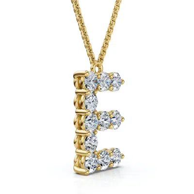 Pompeii3 1ct Diamond Initial "f" Pendant 14k Gold 18" Necklace Lab Grown 5/8" Tall