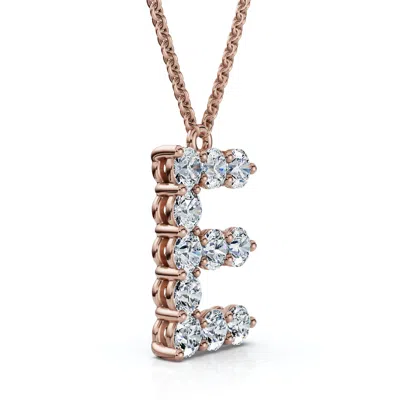 Pompeii3 1ct Diamond Initial "f" Pendant 14k Gold 18" Necklace Lab Grown 5/8" Tall