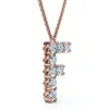 Pompeii3 1ct Diamond Initial "f" Pendant 14k Gold 18" Necklace Lab Grown 5/8" Tall In Gold