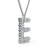 Pompeii3 1ct Diamond Initial "f" Pendant 14k Gold 18" Necklace Lab Grown 5/8" Tall In Metallic