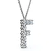 Pompeii3 1ct Diamond Initial "f" Pendant 14k Gold 18" Necklace Lab Grown 5/8" Tall In Metallic