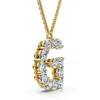 Pompeii3 1ct Diamond Initial "g" Pendant 14k Gold 18" Necklace Lab Grown 5/8" Tall In Gold