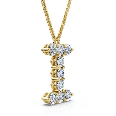 Pompeii3 1ct Diamond Initial "i" Pendant 14k Gold 18" Necklace Lab Grown 5/8" Tall