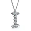Pompeii3 1ct Diamond Initial "i" Pendant 14k Gold 18" Necklace Lab Grown 5/8" Tall In Metallic