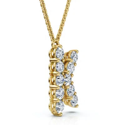 Pompeii3 1ct Diamond Initial "k" Pendant 14k Gold 18" Necklace Lab Grown 5/8" Tall