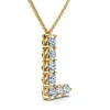Pompeii3 1ct Diamond Initial "l" Pendant 14k Gold 18" Necklace Lab Grown 5/8" Tall In Gold
