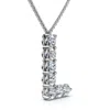 Pompeii3 1ct Diamond Initial "l" Pendant 14k Gold 18" Necklace Lab Grown 5/8" Tall In Metallic