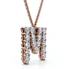 Pompeii3 1ct Diamond Initial "m" Pendant 14k Gold 18" Necklace Lab Grown 5/8" Tall In Gold