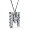 Pompeii3 1ct Diamond Initial "m" Pendant 14k Gold 18" Necklace Lab Grown 5/8" Tall In Metallic