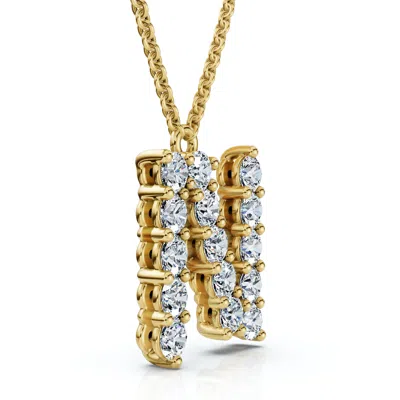 Pompeii3 1ct Diamond Initial "n" Pendant 14k Gold 18" Necklace Lab Grown 5/8" Tall