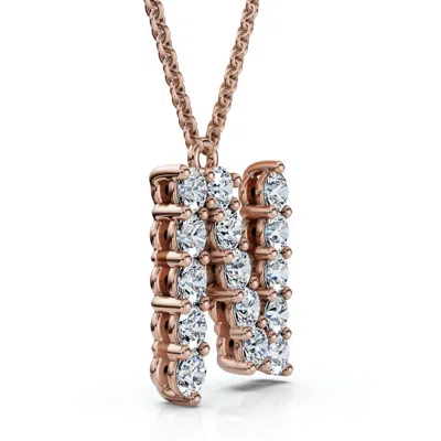 Pompeii3 1ct Diamond Initial "n" Pendant 14k Gold 18" Necklace Lab Grown 5/8" Tall