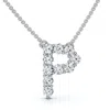 Pompeii3 1ct Diamond Initial "p" Pendant 14k Gold 18" Necklace Lab Grown 5/8" Tall In Burgundy