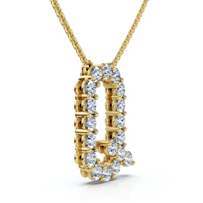 Pompeii3 1ct Diamond Initial "r" Pendant 14k Gold 18" Necklace Lab Grown 5/8" Tall