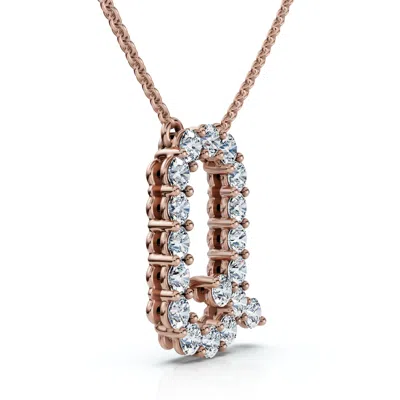 Pompeii3 1ct Diamond Initial "r" Pendant 14k Gold 18" Necklace Lab Grown 5/8" Tall
