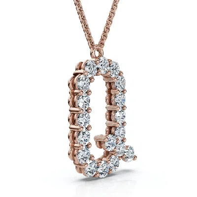 Pompeii3 1ct Diamond Initial "r" Pendant 14k Gold 18" Necklace Lab Grown 5/8" Tall