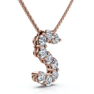 Pompeii3 1ct Diamond Initial "s" Pendant 14k Gold 18" Necklace Lab Grown 5/8" Tall