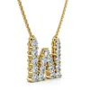Pompeii3 1ct Diamond Initial "w" Pendant 14k Gold 18" Necklace Lab Grown 5/8" Tall In Gold