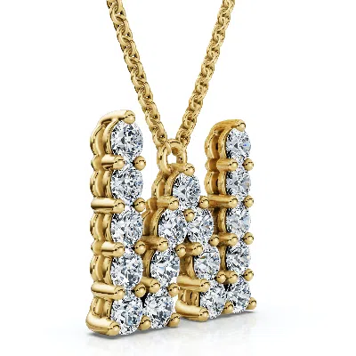 Pompeii3 1ct Diamond Initial "w" Pendant 14k Gold 18" Necklace Lab Grown 5/8" Tall