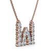 Pompeii3 1ct Diamond Initial "w" Pendant 14k Gold 18" Necklace Lab Grown 5/8" Tall In Gold