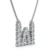 Pompeii3 1ct Diamond Initial "w" Pendant 14k Gold 18" Necklace Lab Grown 5/8" Tall In Metallic