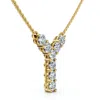 Pompeii3 1ct Diamond Initial "y" Pendant 14k Gold 18" Necklace Lab Grown 5/8" Tall In Gold