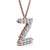Pompeii3 1ct Diamond Initial "z" Pendant 14k Gold 18" Necklace Lab Grown 5/8" Tall In Gold