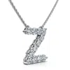 Pompeii3 1ct Diamond Initial "z" Pendant 14k Gold 18" Necklace Lab Grown 5/8" Tall In Silver