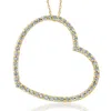Pompeii3 1ct Diamond Large Heart Shape Pendant 10k Yellow Gold In Multi