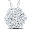 Pompeii3 1ct Diamond Pendant 14k White Gold In Silver