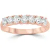 Pompeii3 1ct Diamond Rose Gold Wedding Anniversary Ring 14k In Silver
