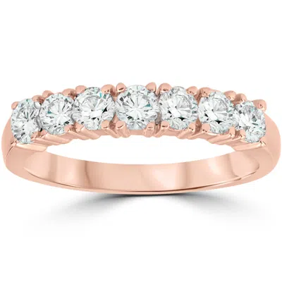Pompeii3 1ct Diamond Rose Gold Wedding Anniversary Ring 14k In Silver