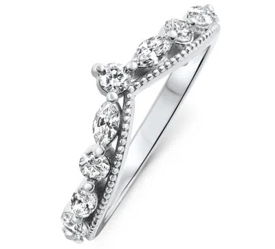 Pompeii3 1ct Diamond Wedding Contour Fancy Anniversary Ring In 14k Gold Lab Grown In Metallic