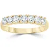 Pompeii3 1ct Diamond Wedding Ring Anniversary 14k Yellow Gold 7-stone Womens Band In Multi